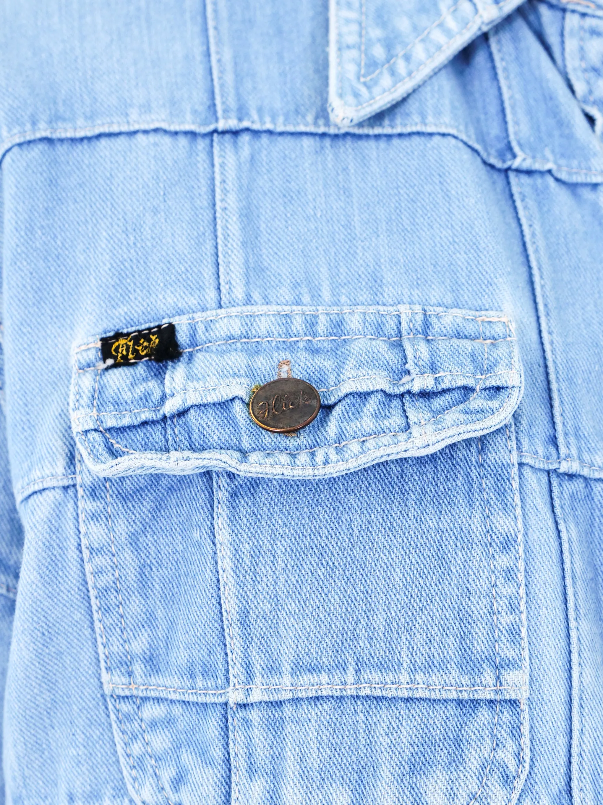 1970's Patchwork Denim Shirt