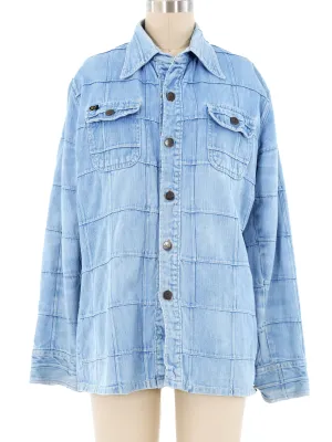 1970's Patchwork Denim Shirt