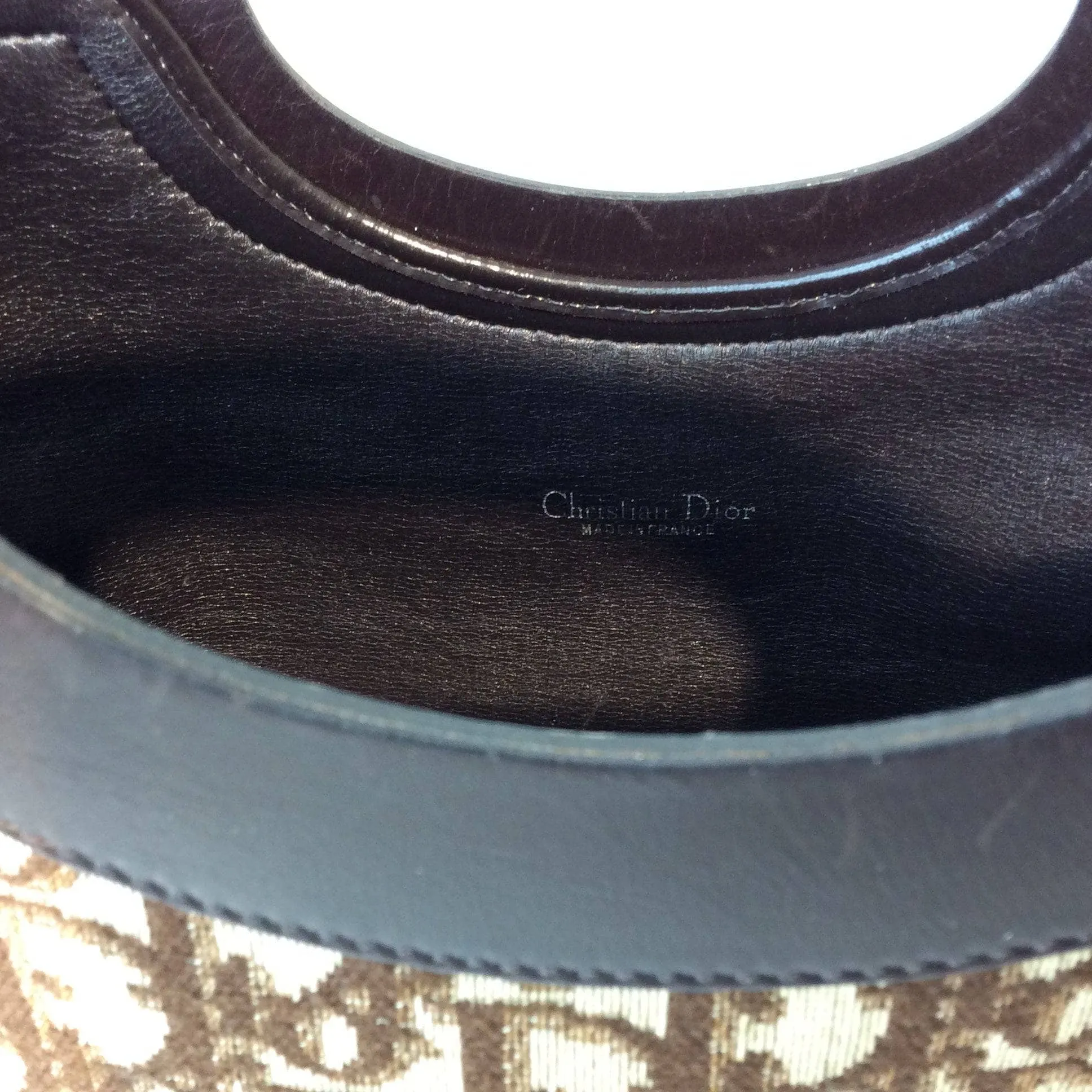 1980s Christian Dior Oblique Foldable Monogram Handbag