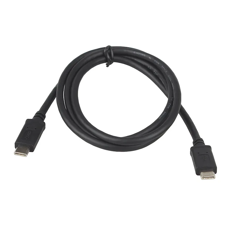 (1m) USB C to USB C charging cable Thunderbolt 3 data cable monitor connection cable - black