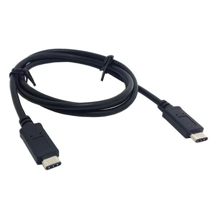 (1m) USB C to USB C charging cable Thunderbolt 3 data cable monitor connection cable - black