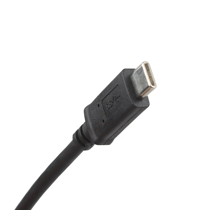 (1m) USB C to USB C charging cable Thunderbolt 3 data cable monitor connection cable - black
