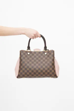 2019 Brown & Pink Damier Ebene Brittany Shoulder Bag