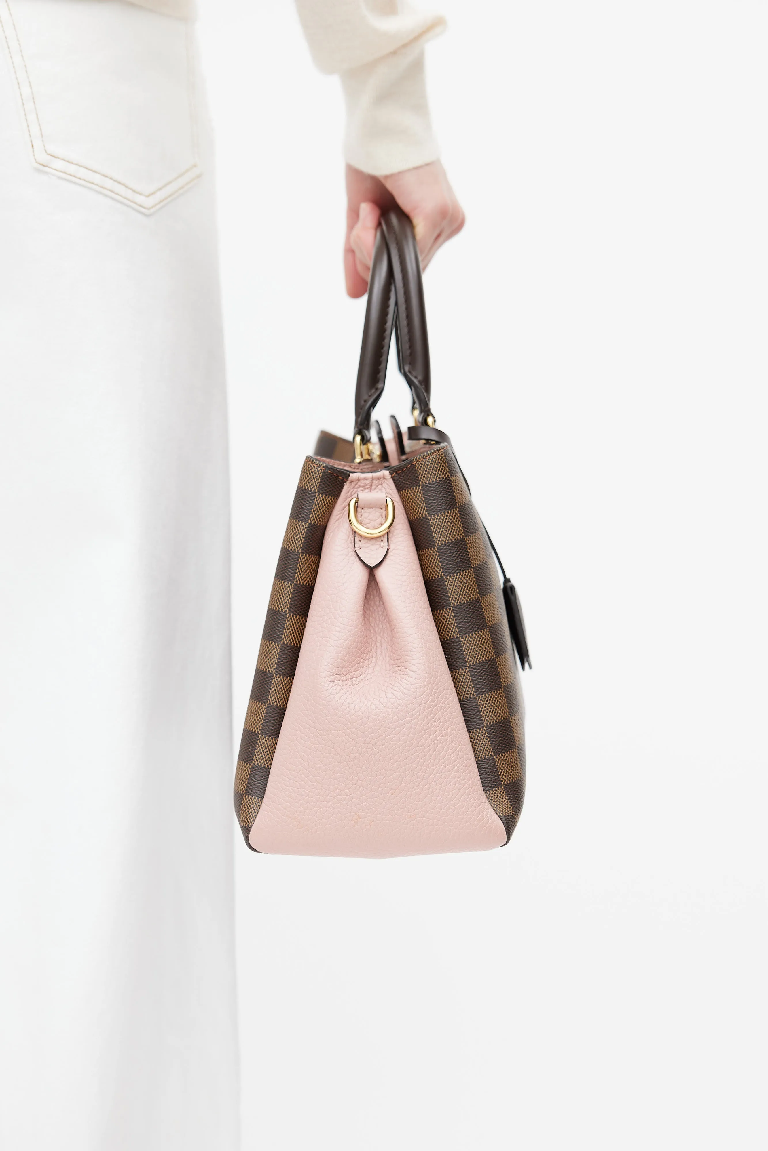 2019 Brown & Pink Damier Ebene Brittany Shoulder Bag