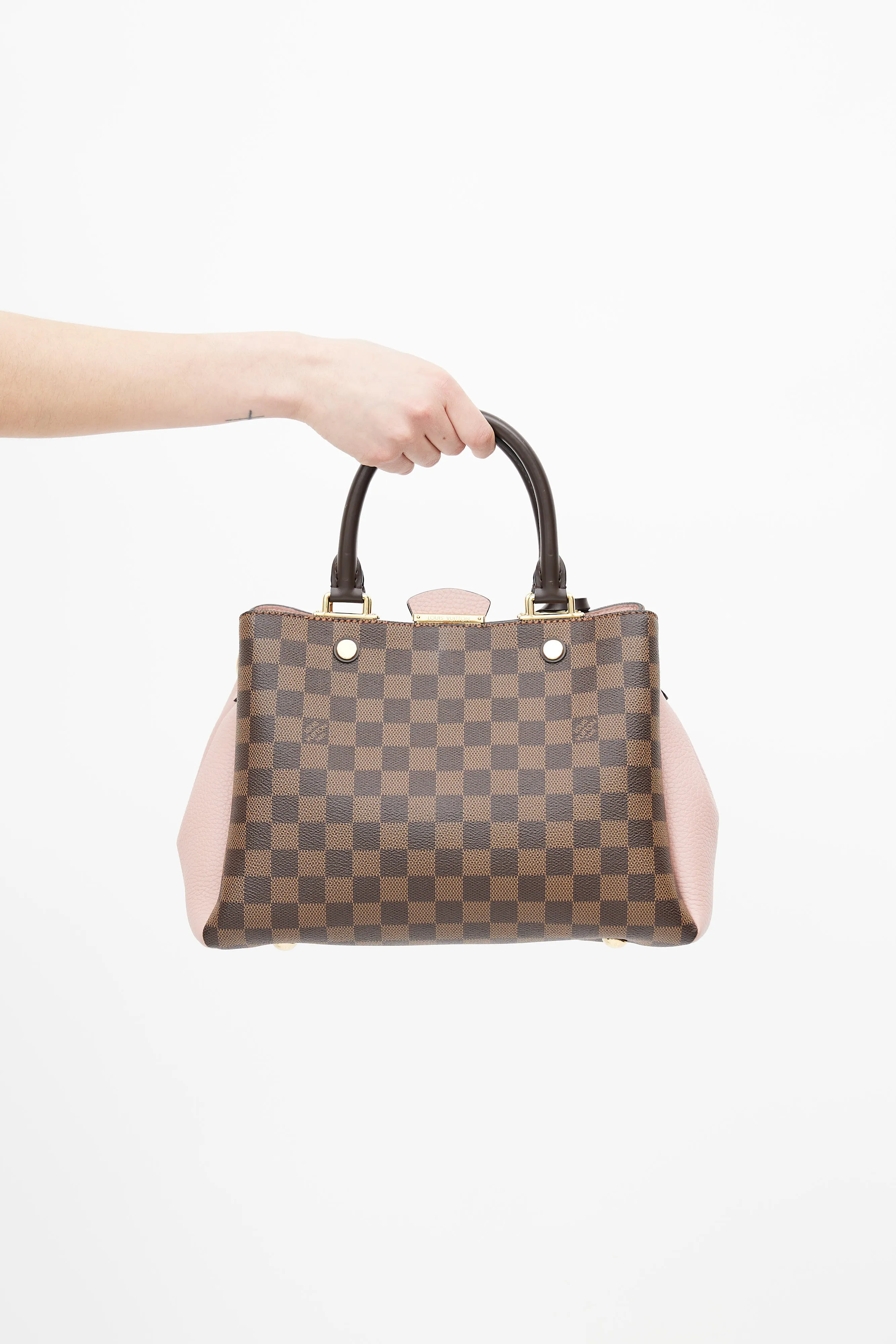 2019 Brown & Pink Damier Ebene Brittany Shoulder Bag