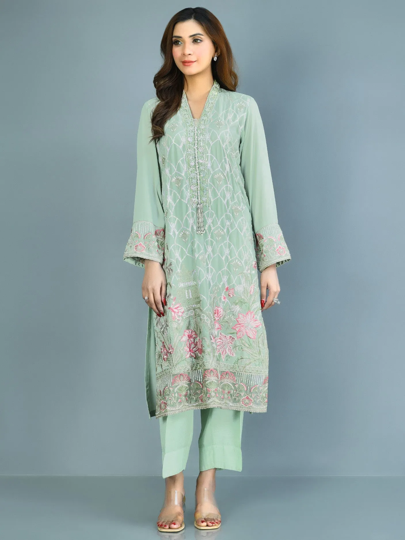 3 Piece Grip Suit-Pret Embroidered