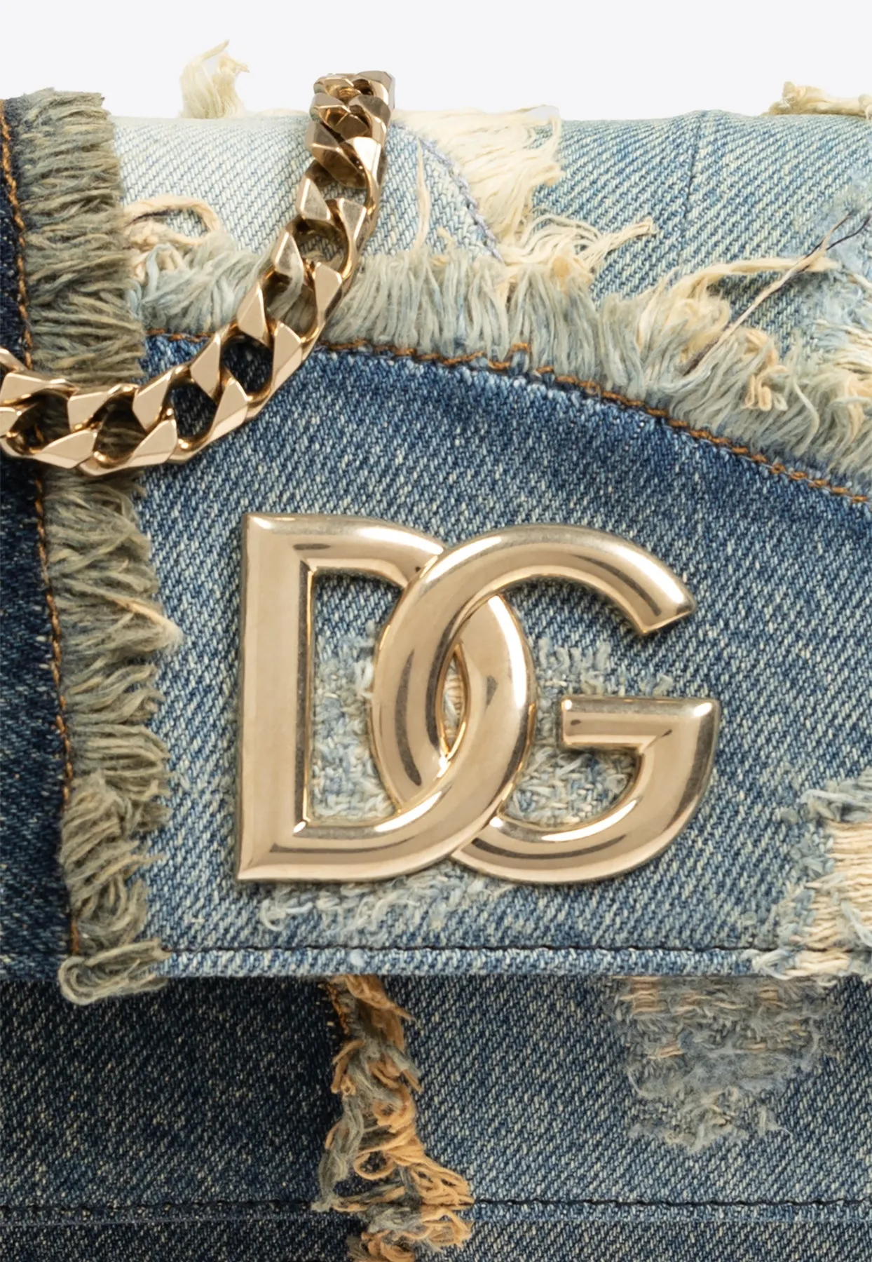 3.5 Patchwork Denim Shoulder Bag
