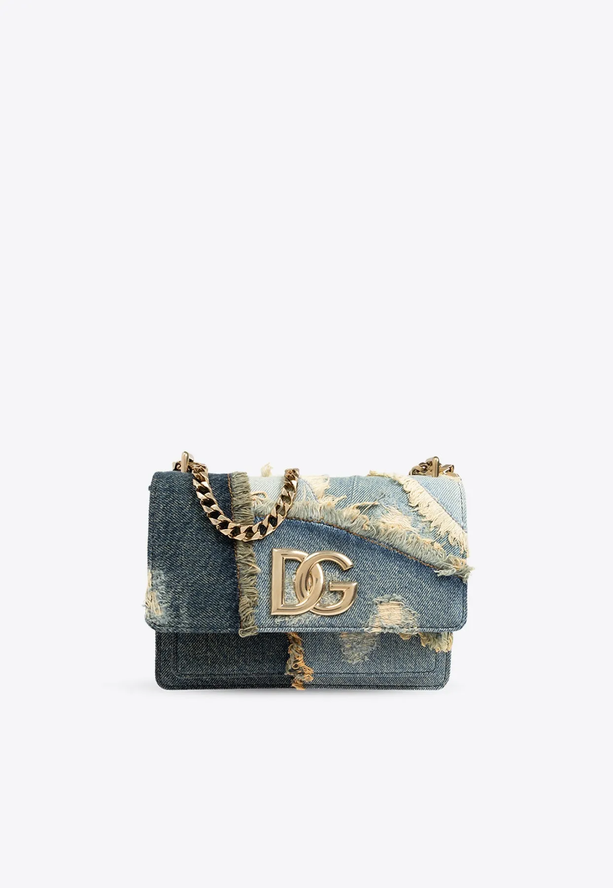 3.5 Patchwork Denim Shoulder Bag