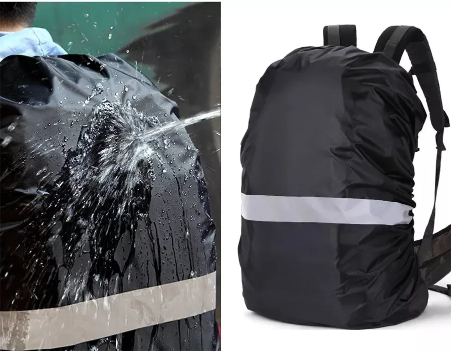 (35L) Reflective Backpack Rain Cover Satchel Safety Cape - Orange