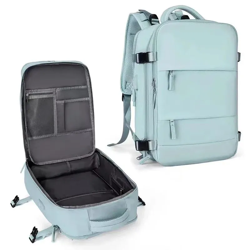 35L Travel Backpack Women Laptop Business Backpacks Multifunctional USB Charging with Shoes Pocket