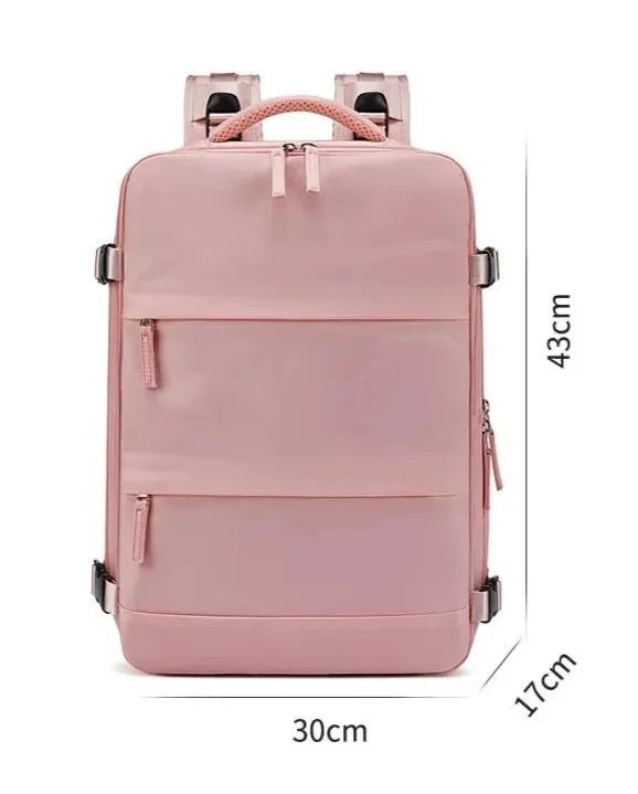 35L Travel Backpack Women Laptop Business Backpacks Multifunctional USB Charging with Shoes Pocket