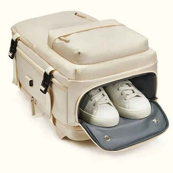 35L Travel Backpack Women Laptop Business Backpacks Multifunctional USB Charging with Shoes Pocket