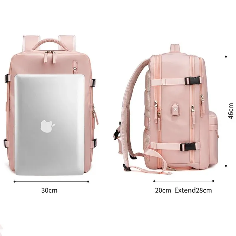 35L Travel Backpack Women Laptop Business Backpacks Multifunctional USB Charging with Shoes Pocket