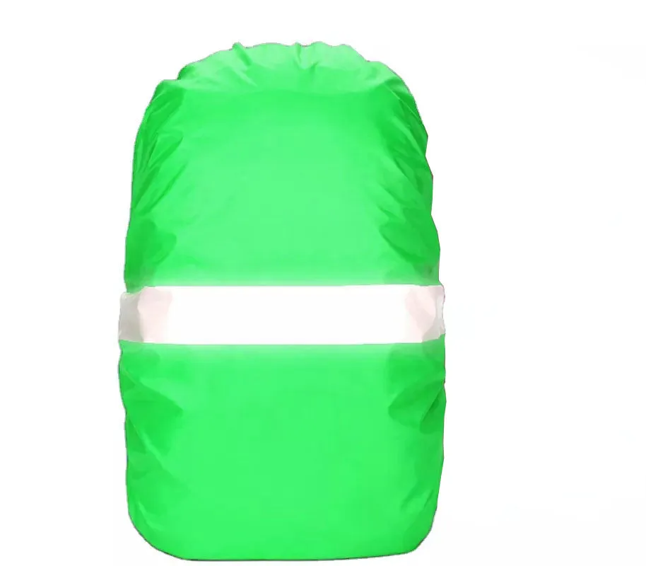 (45L) Reflective Backpack Rain Cover Satchel Safety Cape - Neon Green