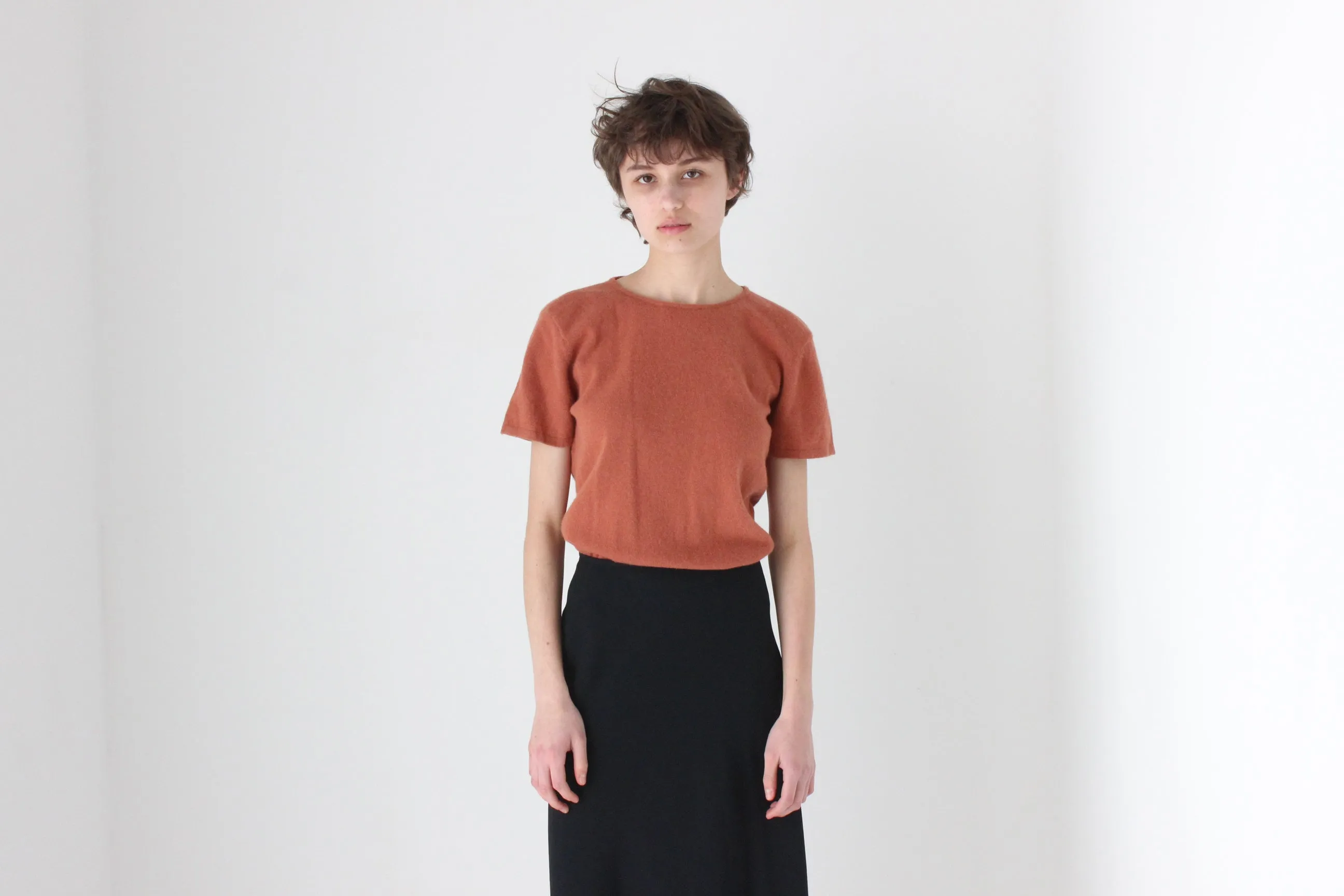 80s Designer Angora Wool Sweater Tee