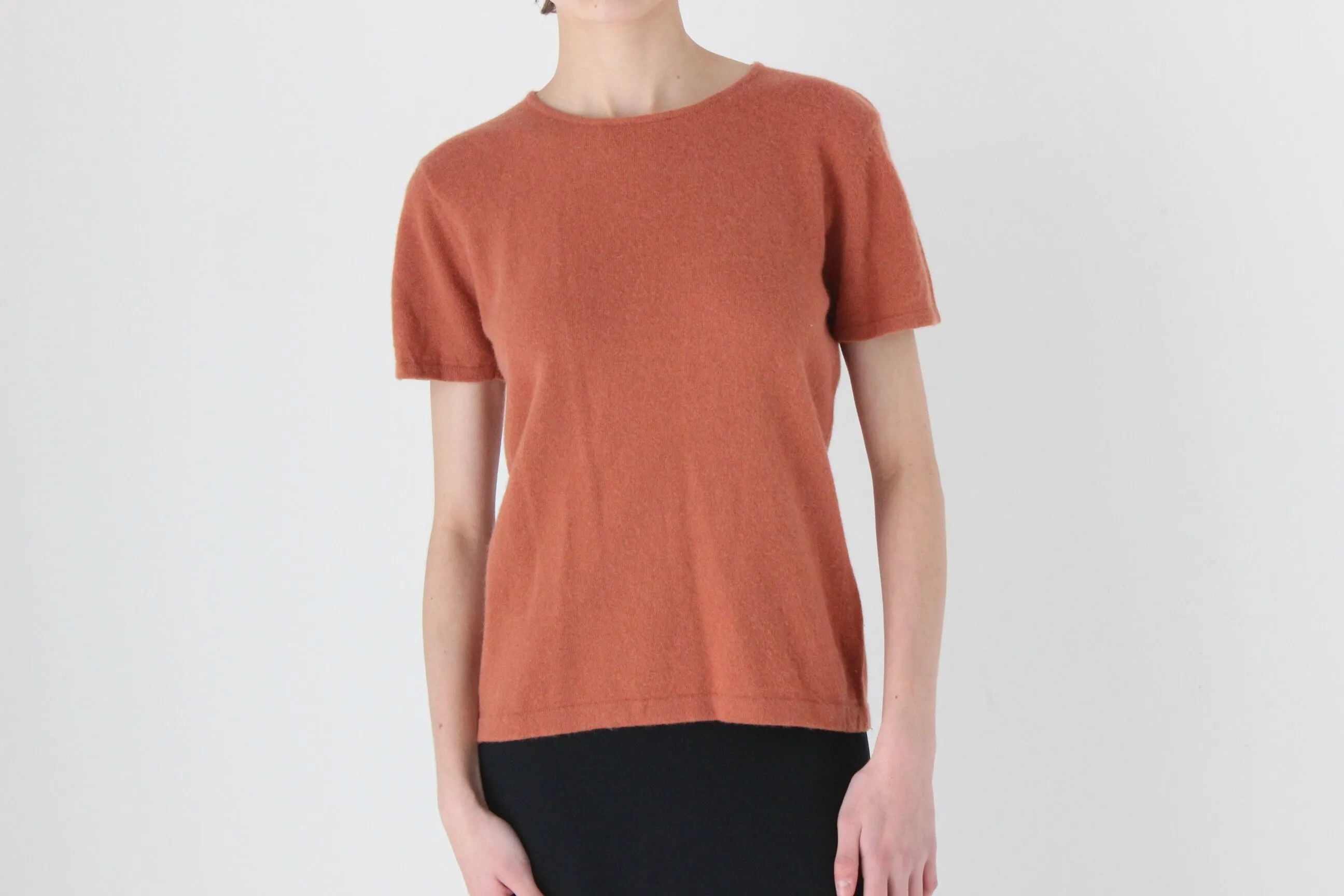 80s Designer Angora Wool Sweater Tee