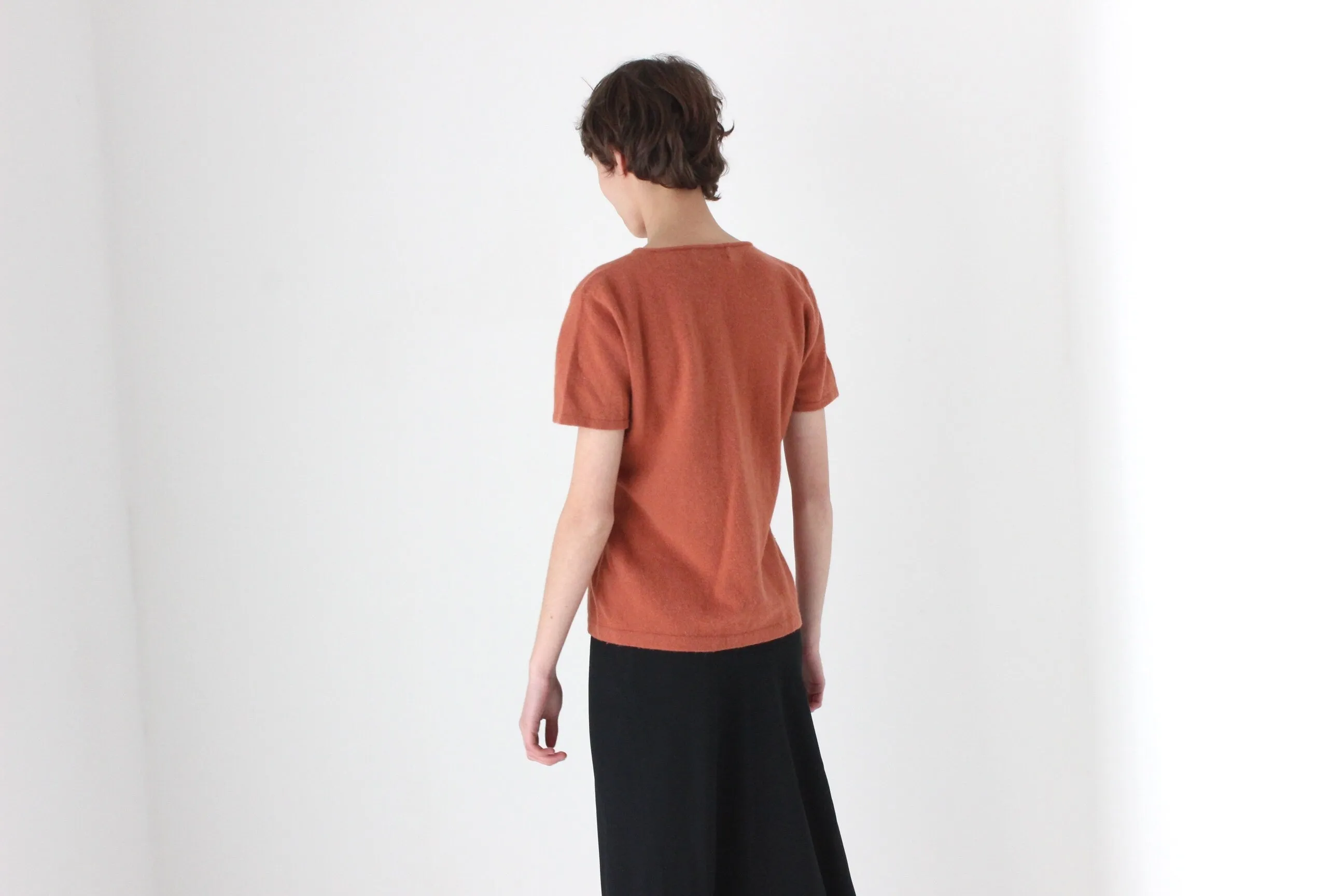 80s Designer Angora Wool Sweater Tee