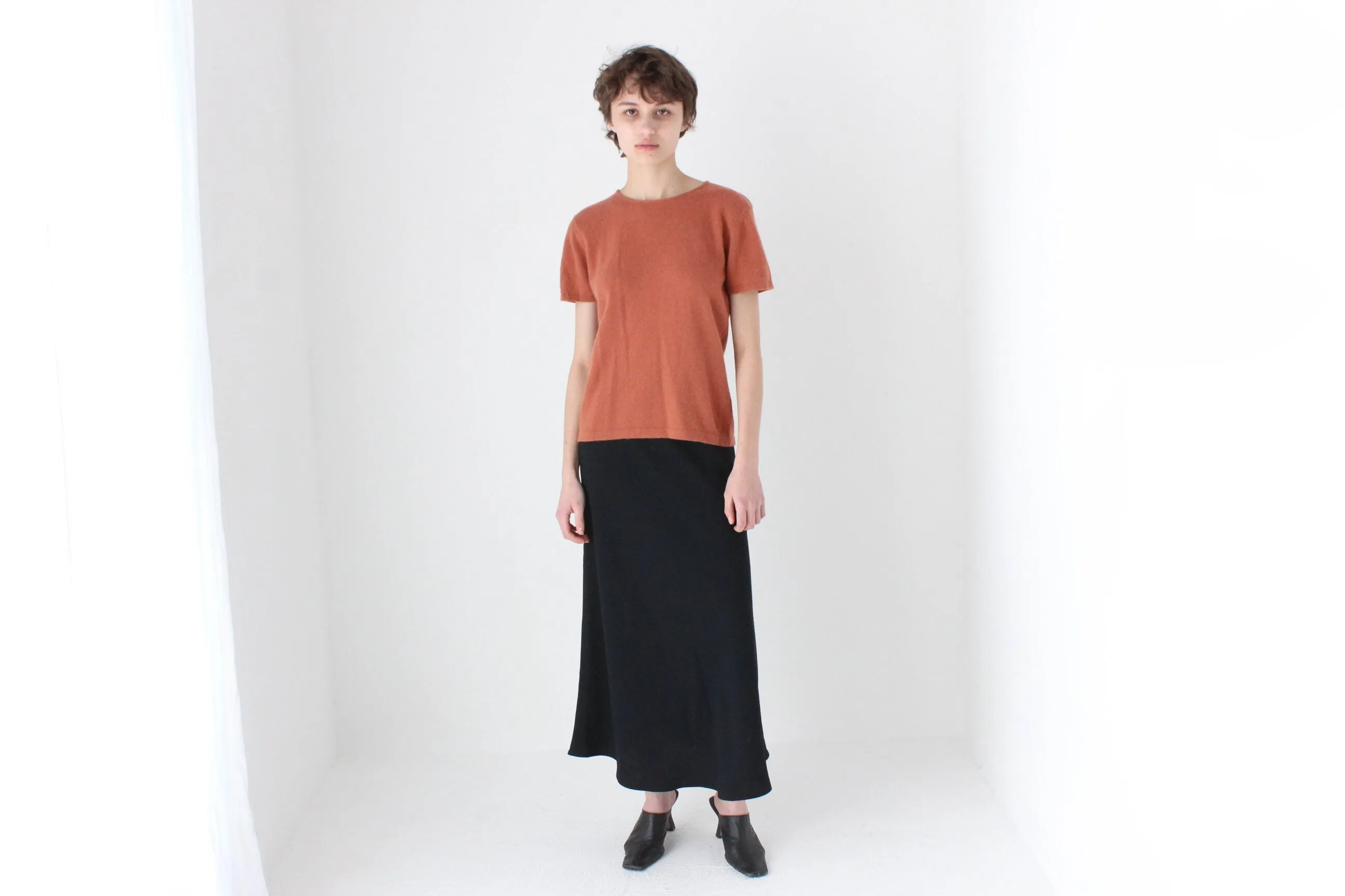 80s Designer Angora Wool Sweater Tee