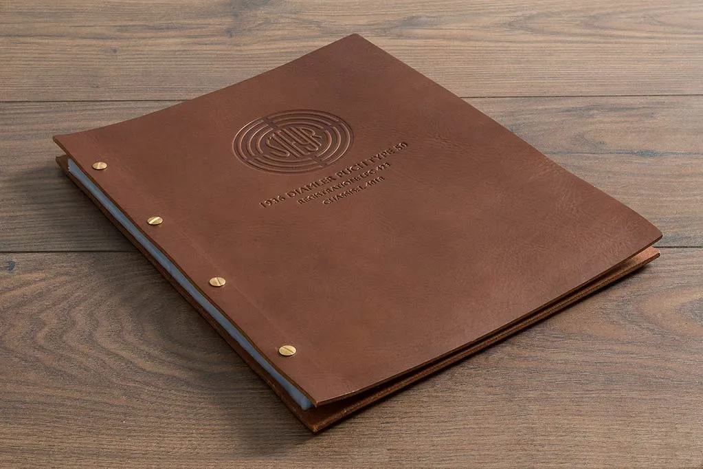 A4 Leather Exposed Screw Post Portfolio