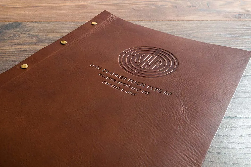 A4 Leather Exposed Screw Post Portfolio