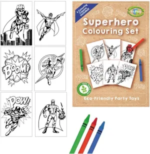 A6 Colouring Set Superhero