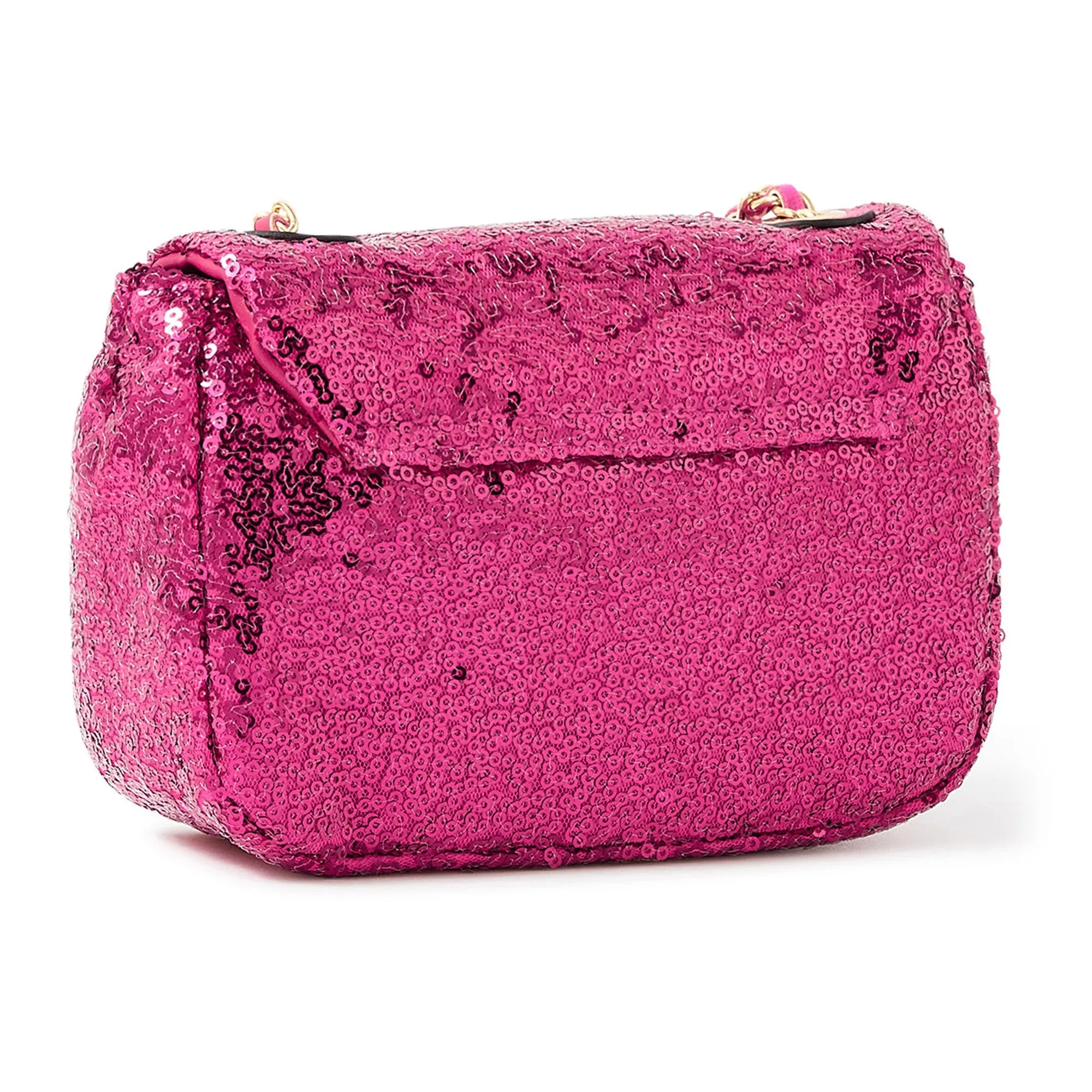 Accessorize London Women's Sequin Mini Chain Sling Bag-Pink