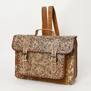 American Darling ADBG1426 Briefcase Hand Tooled Hair On Genuine Leather women bag western handbag purse
