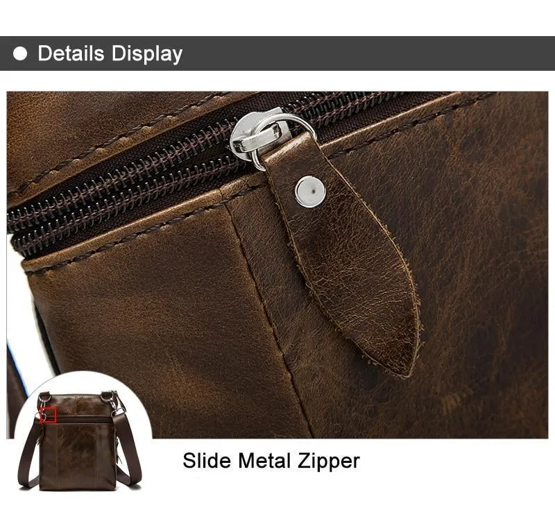 Angelo Ricci™ Crossbody Leather Shoulder Bag