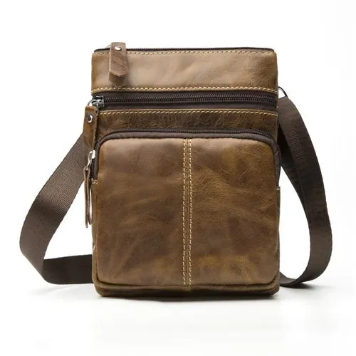 Angelo Ricci™ Crossbody Leather Shoulder Bag