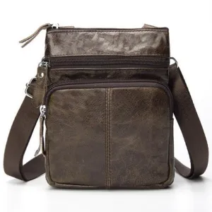Angelo Ricci™ Crossbody Leather Shoulder Bag