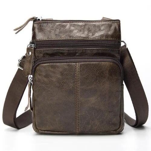 Angelo Ricci™ Crossbody Leather Shoulder Bag