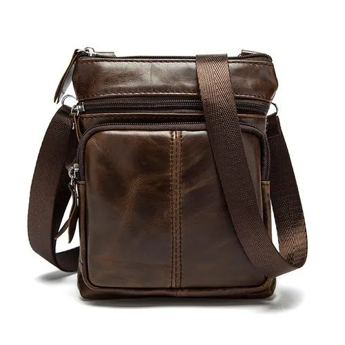 Angelo Ricci™ Crossbody Leather Shoulder Bag