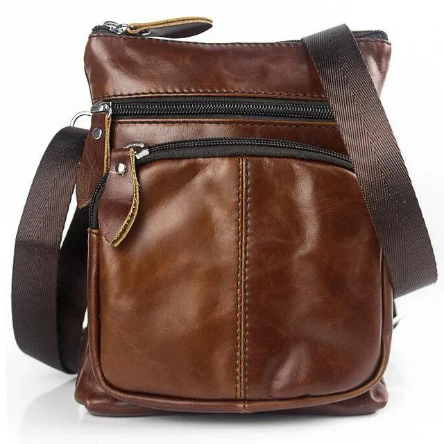 Angelo Ricci™ Crossbody Leather Shoulder Bag