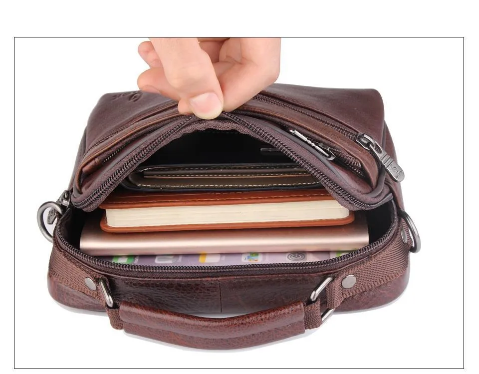 Angelo Ricci™ Genuine Cowhide Leather Shoulder Bag