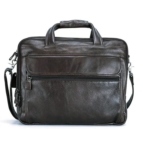 Angelo Ricci™ Genuine Leather 15.6" Laptop Business Briefcase