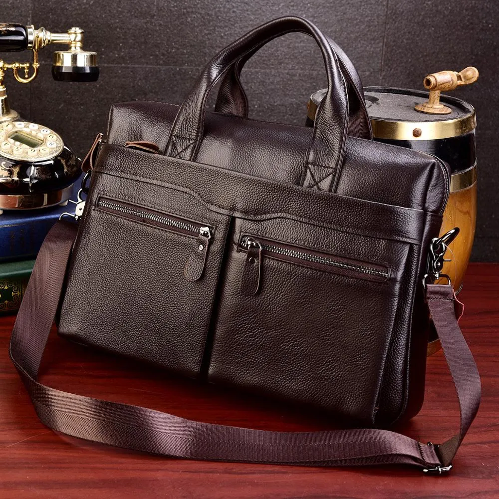 Angelo Ricci™ Genuine Leather Business Large Briefcase