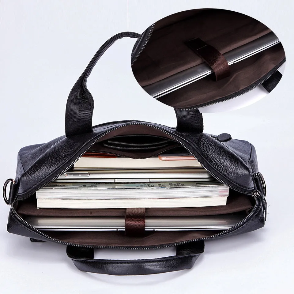 Angelo Ricci™ Genuine Leather Business Large Briefcase
