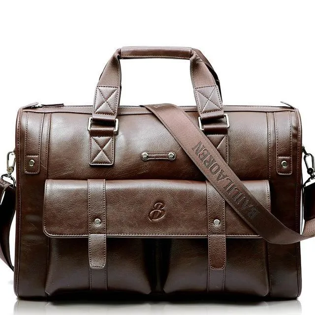 Angelo Ricci™ High Capacity Business Leather Briefcase