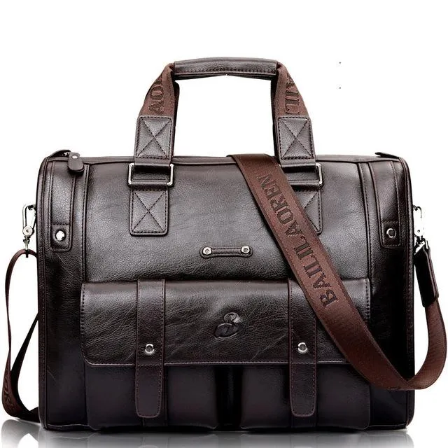 Angelo Ricci™ High Capacity Business Leather Briefcase