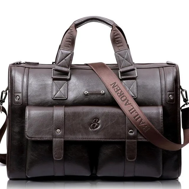 Angelo Ricci™ High Capacity Business Leather Briefcase