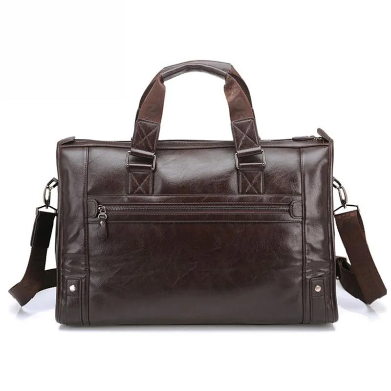 Angelo Ricci™ High Capacity Business Leather Briefcase