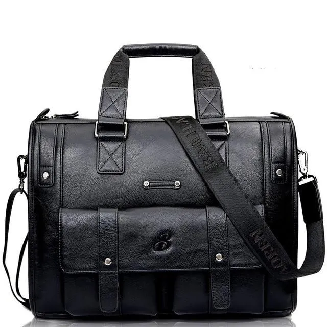 Angelo Ricci™ High Capacity Business Leather Briefcase