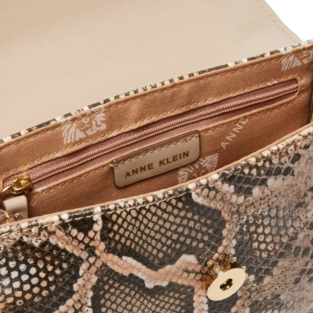 Anne Klein Resin Chain Mini Saddle Handbag