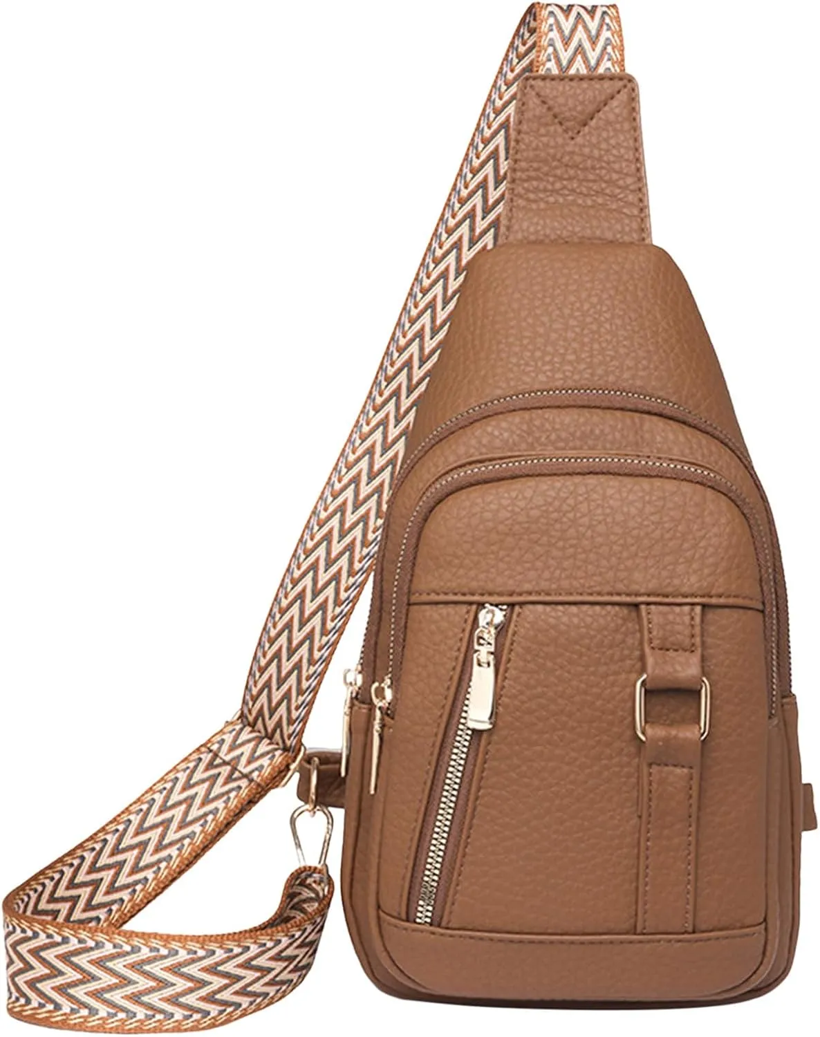 Anti Theft Crossbody Bags for Women 2024 New Upgrade Leather Fanny Pack for Women,trendy Chest Bag Backpack with Adjustable Strap,cross Body Bag for Travel Outdoor Hiking Sports