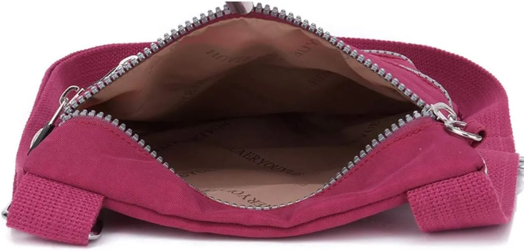 Anti Theft Crossbody Bags for Women Waterproof Nylon Crossbody Bags for Woman Trendy Temperament Clutch Purse(Red)