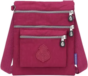 Anti Theft Crossbody Bags for Women Waterproof Nylon Crossbody Bags for Woman Trendy Temperament Clutch Purse(Red)