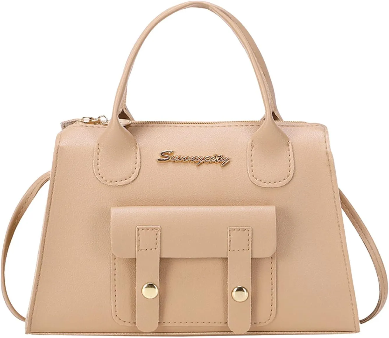 Anti Theft Shoulder Bags for Woman Crossbody Purses and Handbags Lightweight Pocketbook Trendy Clutch Saddle Bag(Beige)