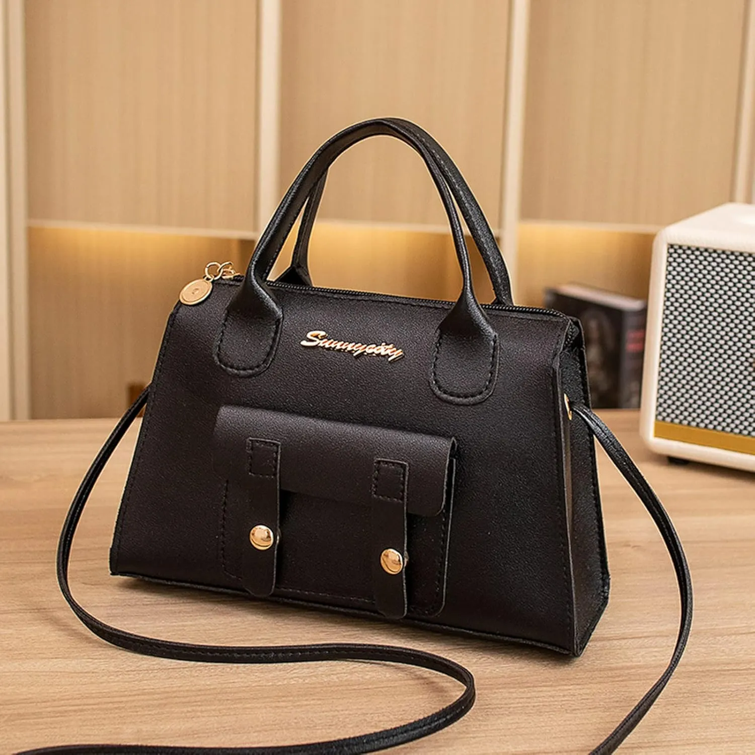 Anti Theft Shoulder Bags for Woman Crossbody Purses and Handbags Lightweight Pocketbook Trendy Clutch Saddle Bag(Black)