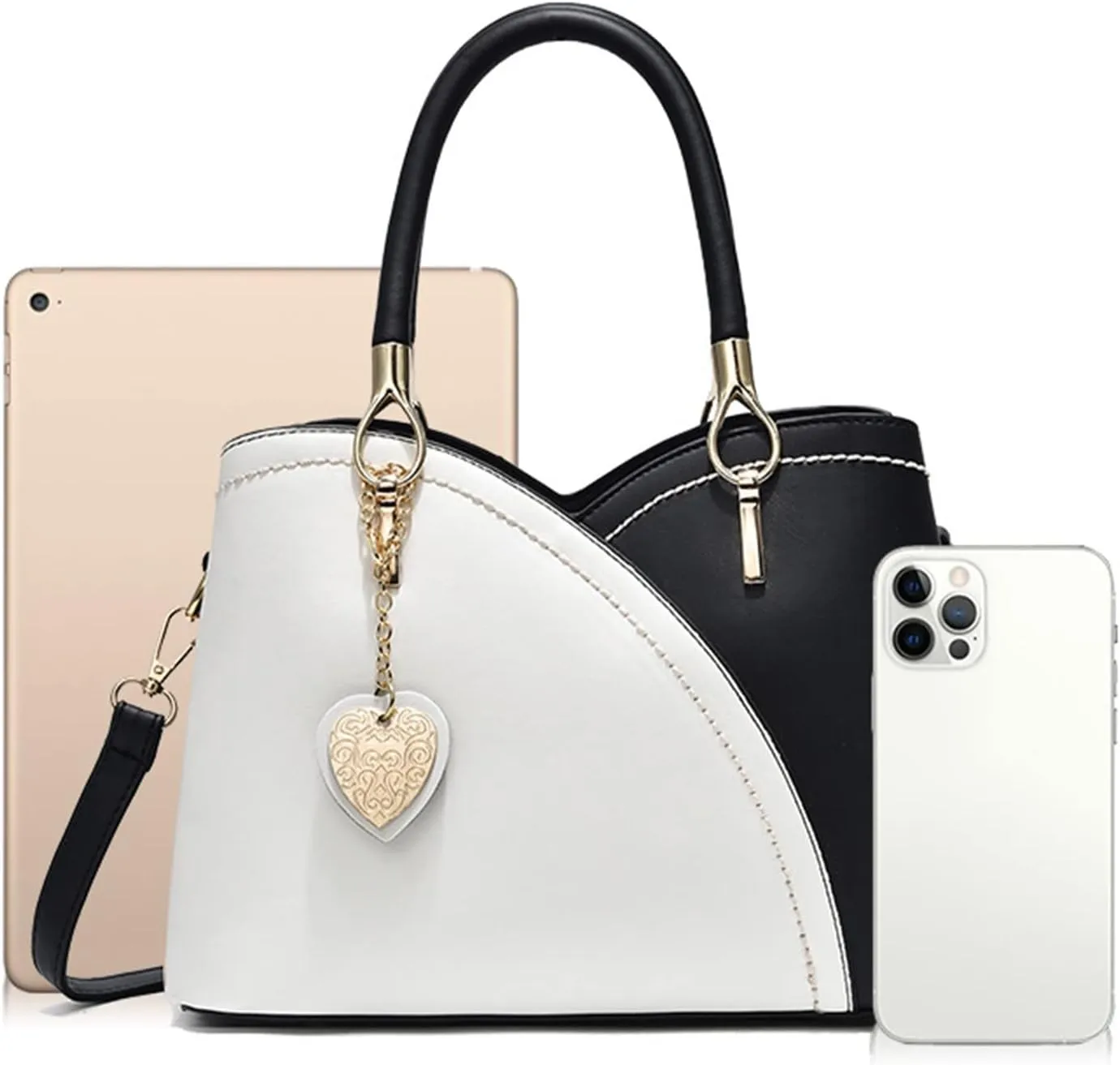 Anti Theft Shoulder Bags for Woman Small Crossbody Bags Classic Double Zip Top Satchel Bag Cute Spring Purse(Khaki)