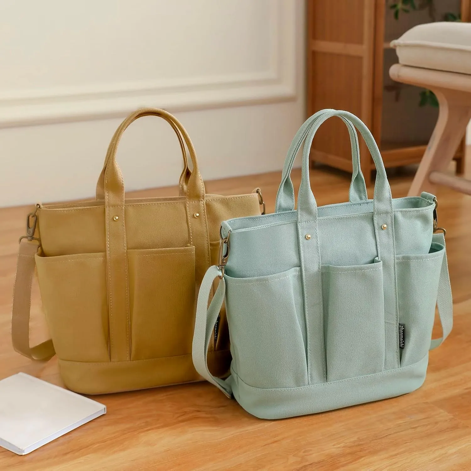 Anti Theft Shoulder Bags for Woman Waterproof Nylon Crossbody Bags for Woman Trendy Womens Vacation Shoulder Bag(Green)